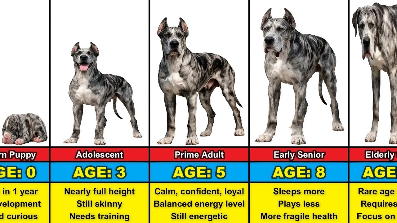 Great Dane Transformation From 0 to 10 Years Old - YouTube