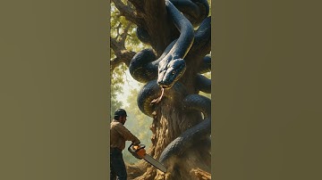 The man is destroying the snake