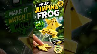 How to make paper jumping frog #shots #frog #paperfrog #diy #origami #papercraft