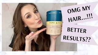 4 week check in Dose & Co Collagen Creamer VS Unflavored Collagen Peptides!