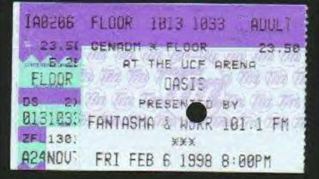 Oasis 1998 02 06 UCF Arena Orlando USA YouTube Music Oasis 1998 02 06 ucf arena orlando usa youtube music
