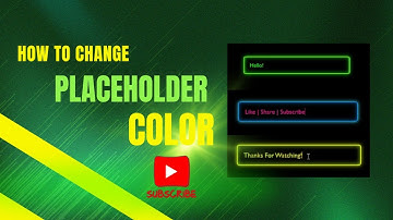 How To Change Placeholder Color | HTML | CSS | For Beginner.#html #css #javascriptcode