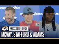 Sean McVay On Quentin Lake's Elbow Surgery; Matthew Stafford &amp; Davante Adams Talk Roster Depth