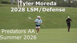 Tyler Moreda ‘28 LSM/Defense 2026 | Summer Highlights 