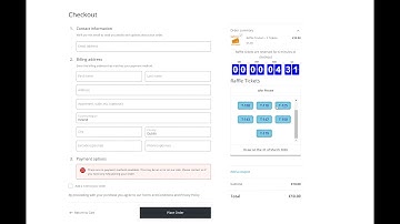 Generate and Display Raffle Tickets at Checkout