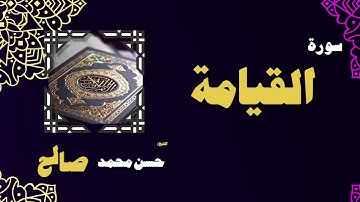 القران الكريم بصوت الشيخ حسن محمد صالح   سورة القيامة