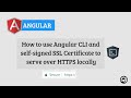 How to use Angular CLI and self-signed SSL Certificate to serve over HTTPS in localhost