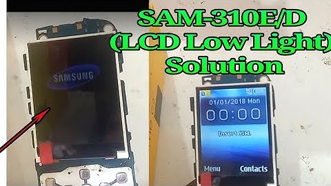 SAM-B310E/D Lcd Low Light (Jumper) solution//How to repair Lcd Light simply//Display light jumper on