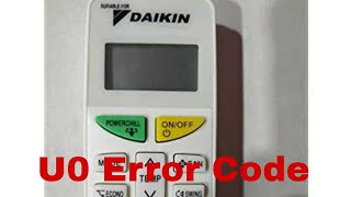 #daikin #error U0 error Code Daikin ac daikin ac error code