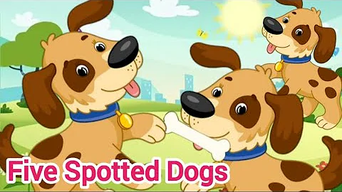 Five Spotted Dogs | Animal Songs | Counting Song For Kids | Nursery Rhymes & Baby Songs - Kids World
