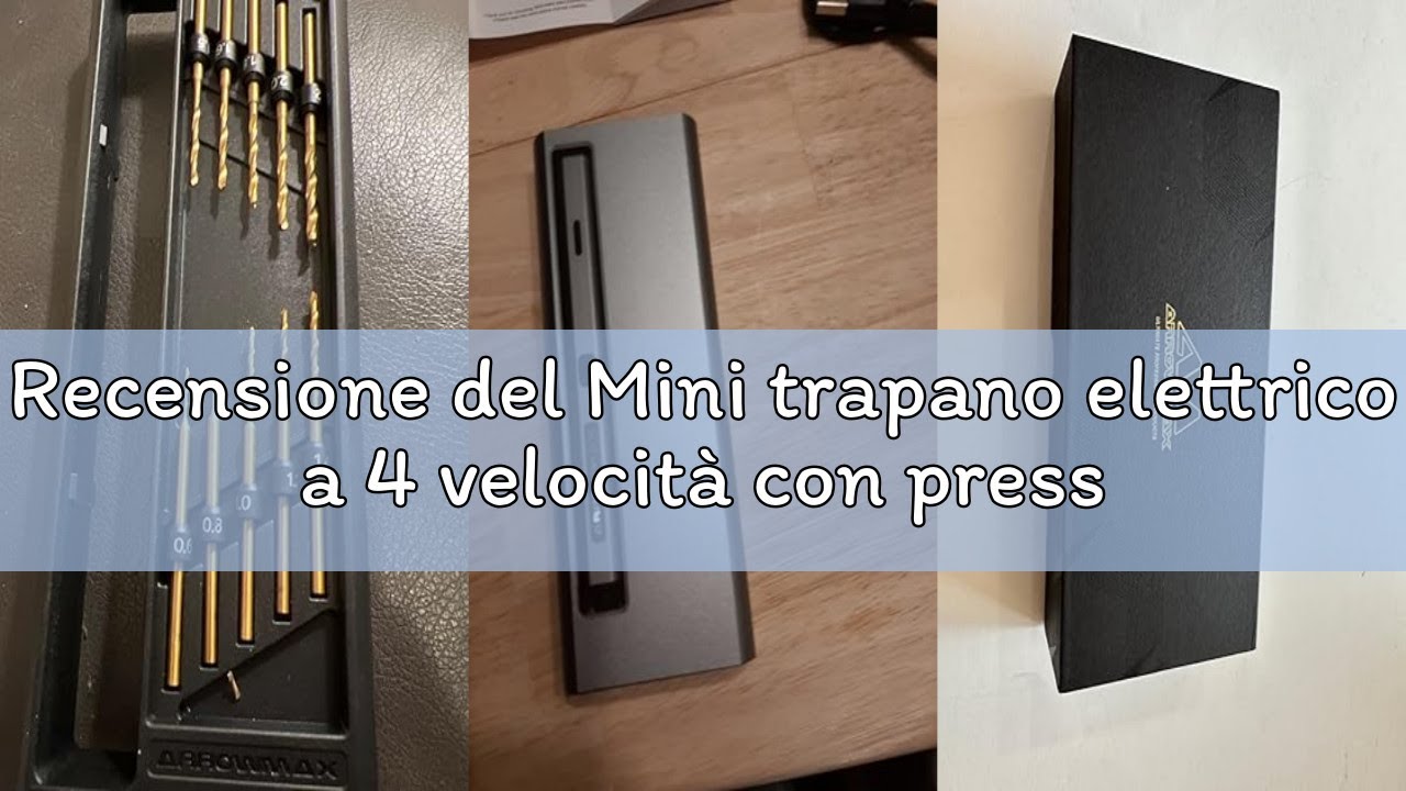 Recensione del Mini trapano elettrico a 4 velocità con pressa da banco Hedgehog, 10 punte piccole AR