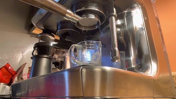 First shot with bottomless portafilter