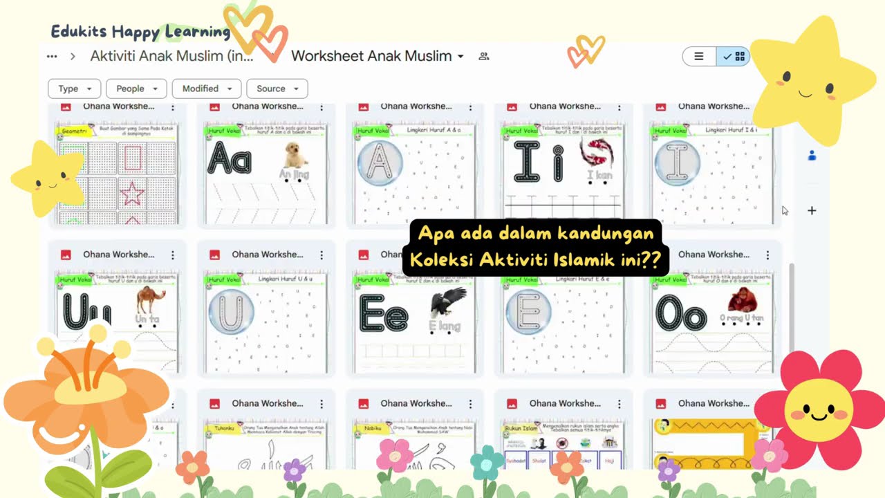 Kids Islamic Collection Activities, Aktiviti Islamik Kanak2, Homeschooling Printable Activities