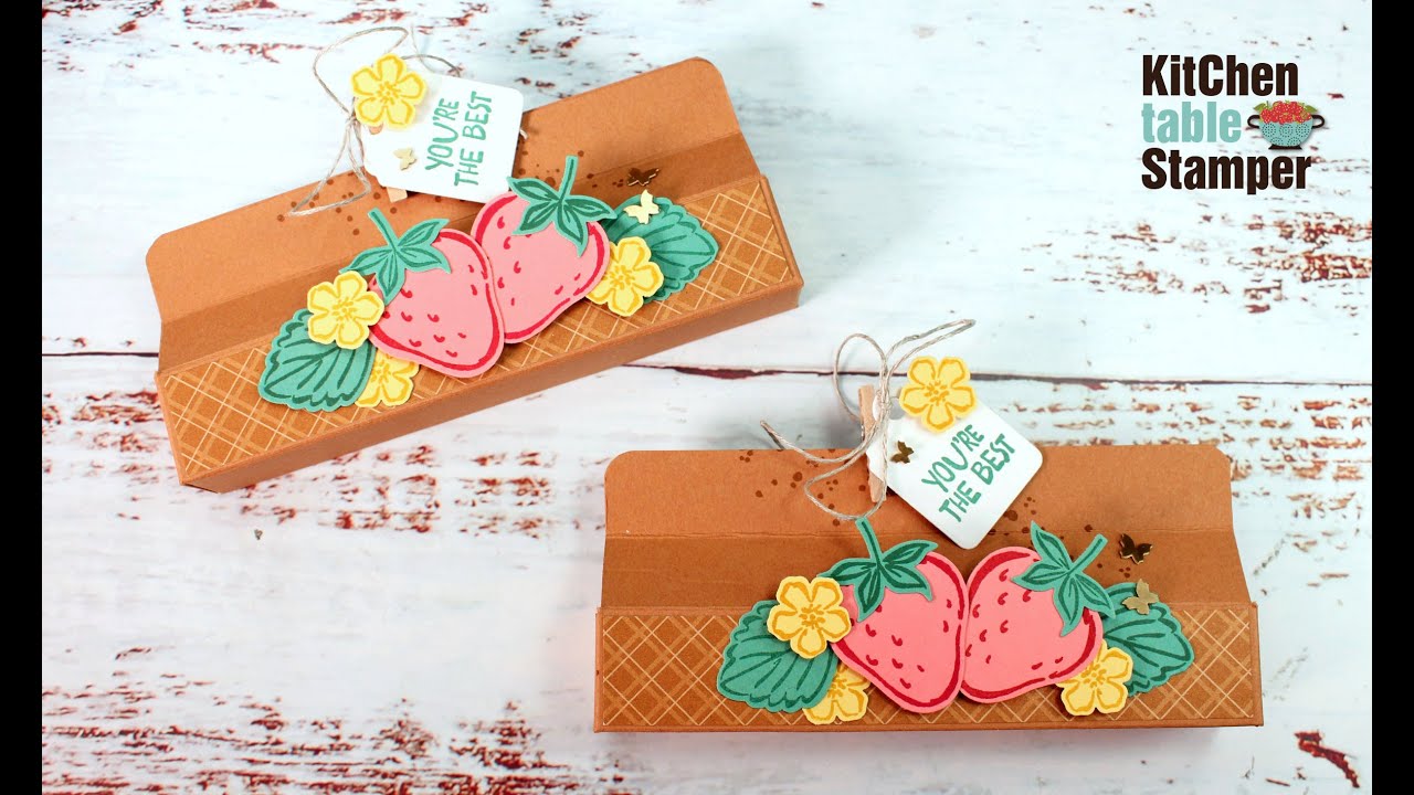 Stampin' Up! Sweet Strawberry Mentos Tote Treat Box Tutorial with ...