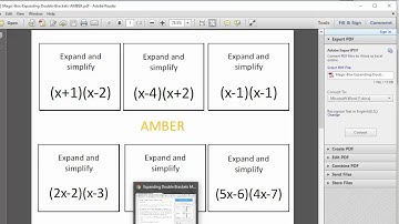Expanding Brackets Magic Box - TES Maths ROTW 6 (2016/17)