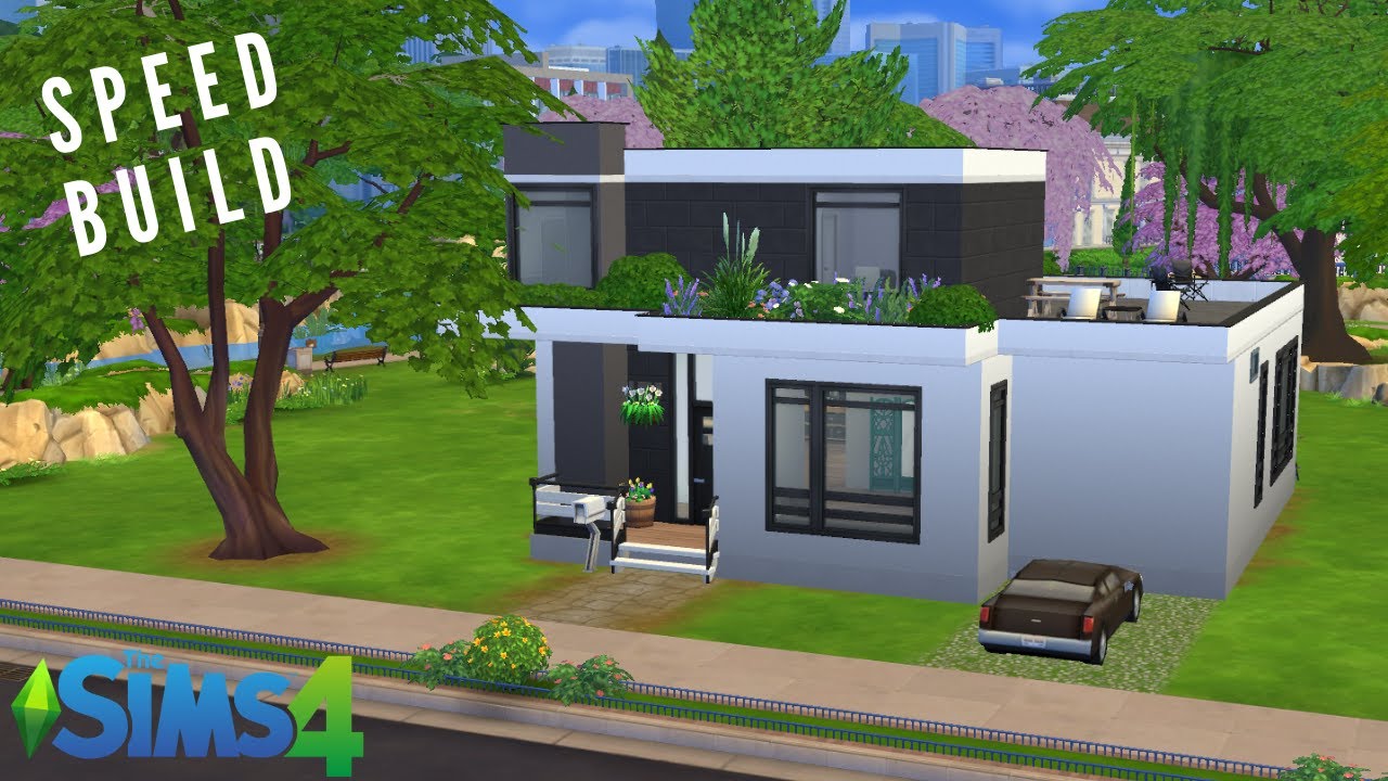 Modern House Speed Build | The Sims 4 | No CC - YouTube