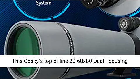 Gosky 20-60x80 Dual Focusing ED Spotting Scope - Ultra High Definition Optics Scope Carrying Case