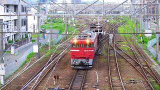 HD【ED75 + ホキ工臨 秋田発車】奥羽本線(秋田~土崎)2019.7.31