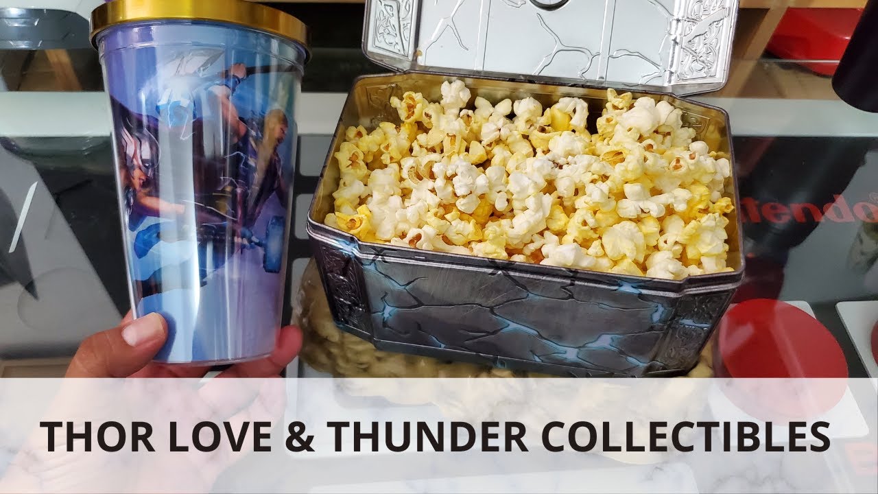 Thor Love and Thunder movie theater collectibles Mjolnir popcorn bucket