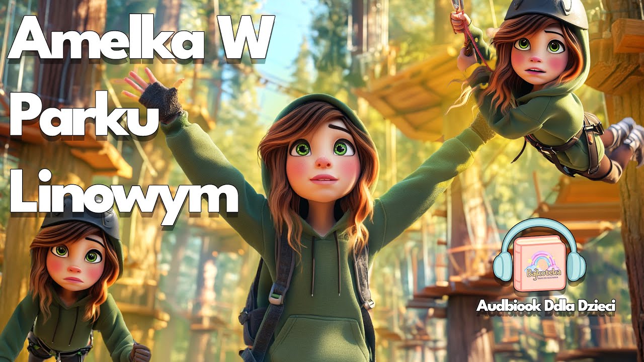 Amelka W Parku Linowym 🌲🧗‍♂️🪢  Bajka Do Słuchania Dla Dzieci Audiobook Na Dobranoc