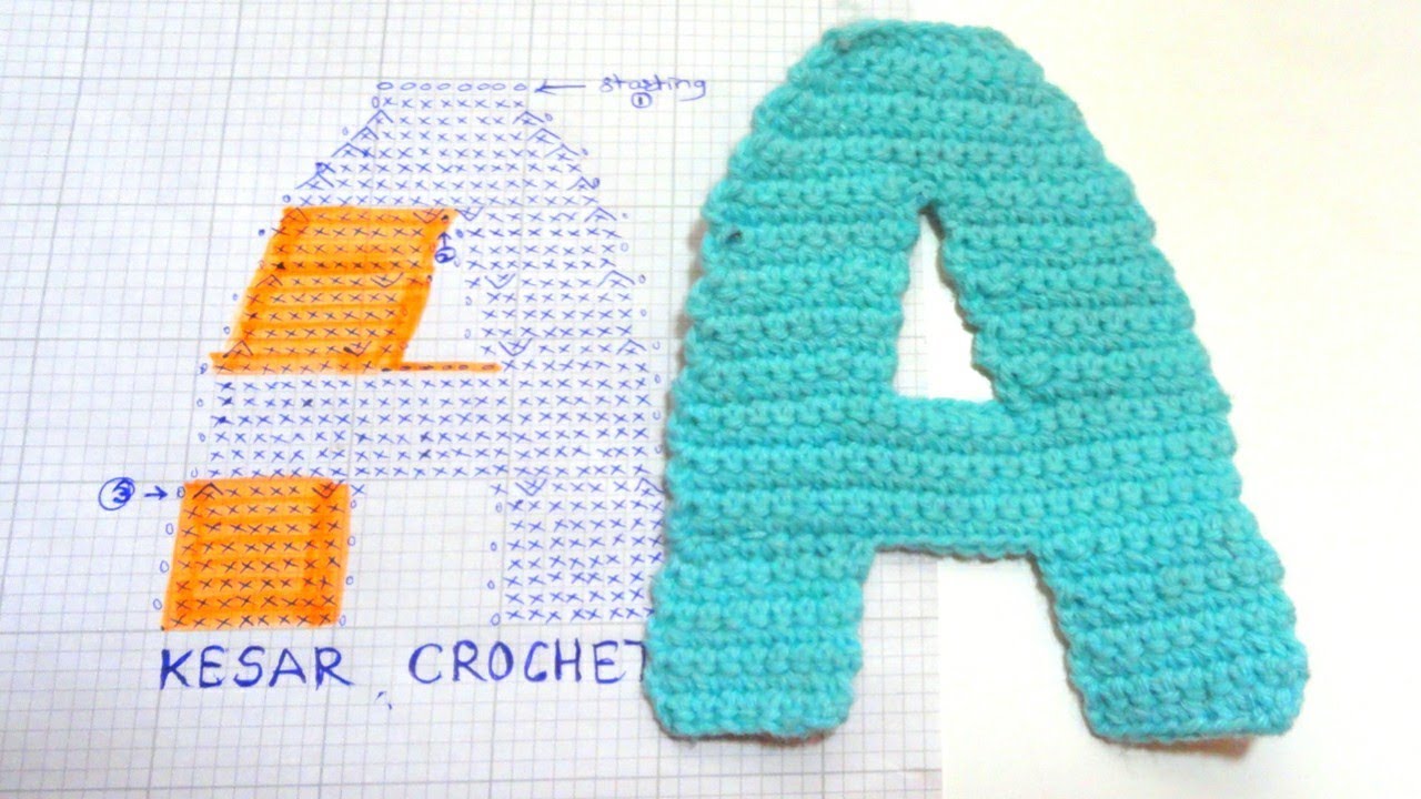 How to crochet letter A crochet alphabet A crochettutorial diy 