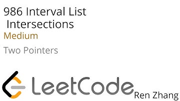 Leetcode 986 Interval List Intersections