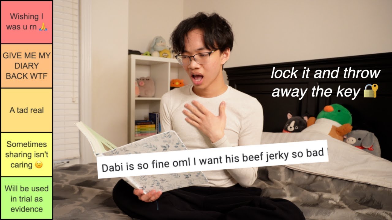 RANKING YOUR DIARY ENTRIES (where they should've stayed 😟)