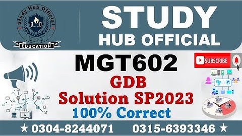 MGT602 GDB Solution Spring 2023, MGT602 GDB 1 Solution Spring 2023, MGT602 GDB Solution 2023, MGT602