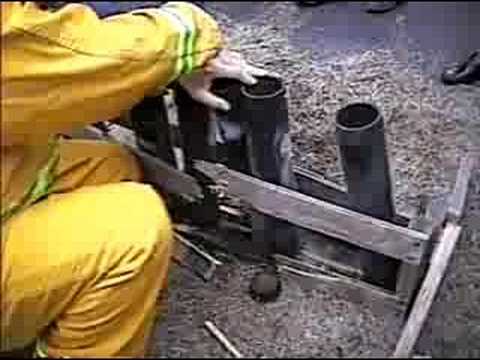 3" Salute Loaded Upside Down and Fired in a HDPE Mortar