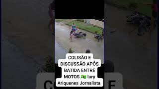 🚨 COLISÃO E DISCUSSÃO: Motociclistas se Envolvem em Acidente e Trocam Acusações no Meio da Rua