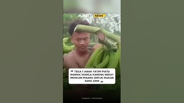 TEGA! Seorang anak yatim piatu diarak warga diduga karena nekat mencuri pisang untuk makan adiknya😭