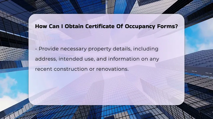 How Can I Obtain Certificate Of Occupancy Forms? - CountyOffice.org