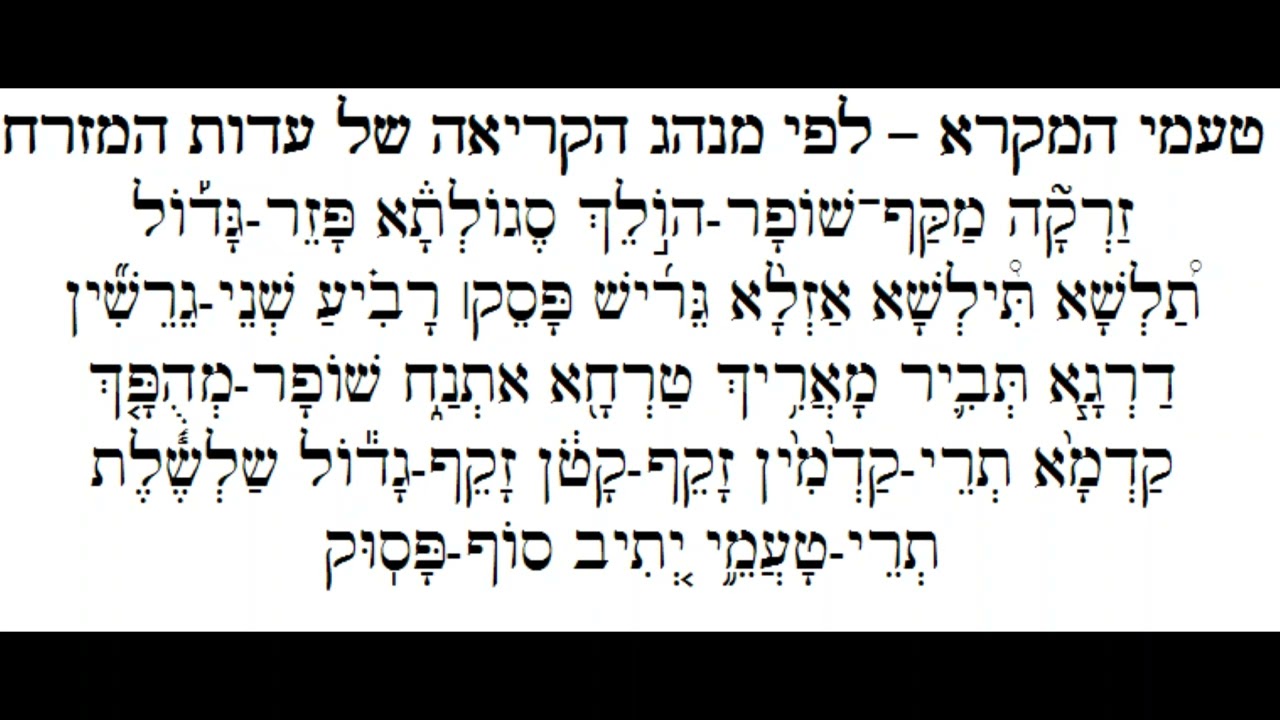 טעמי המקרא בנוסח מרוקאי