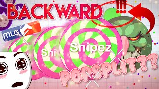 NEW AGAR TRICK?! FIRST EVER BACKWARDS POPSPLIT??! UNCUT AGARIO / CRAZY SPLITRUNNING WITH MAYUU
