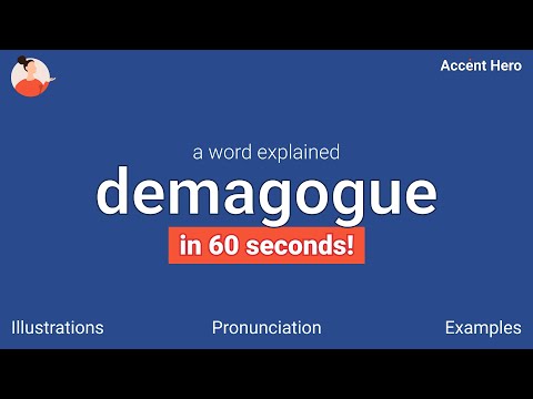 DEMAGOGUE - ਅਰਥ ਅਤੇ ਉਚਾਰਨ