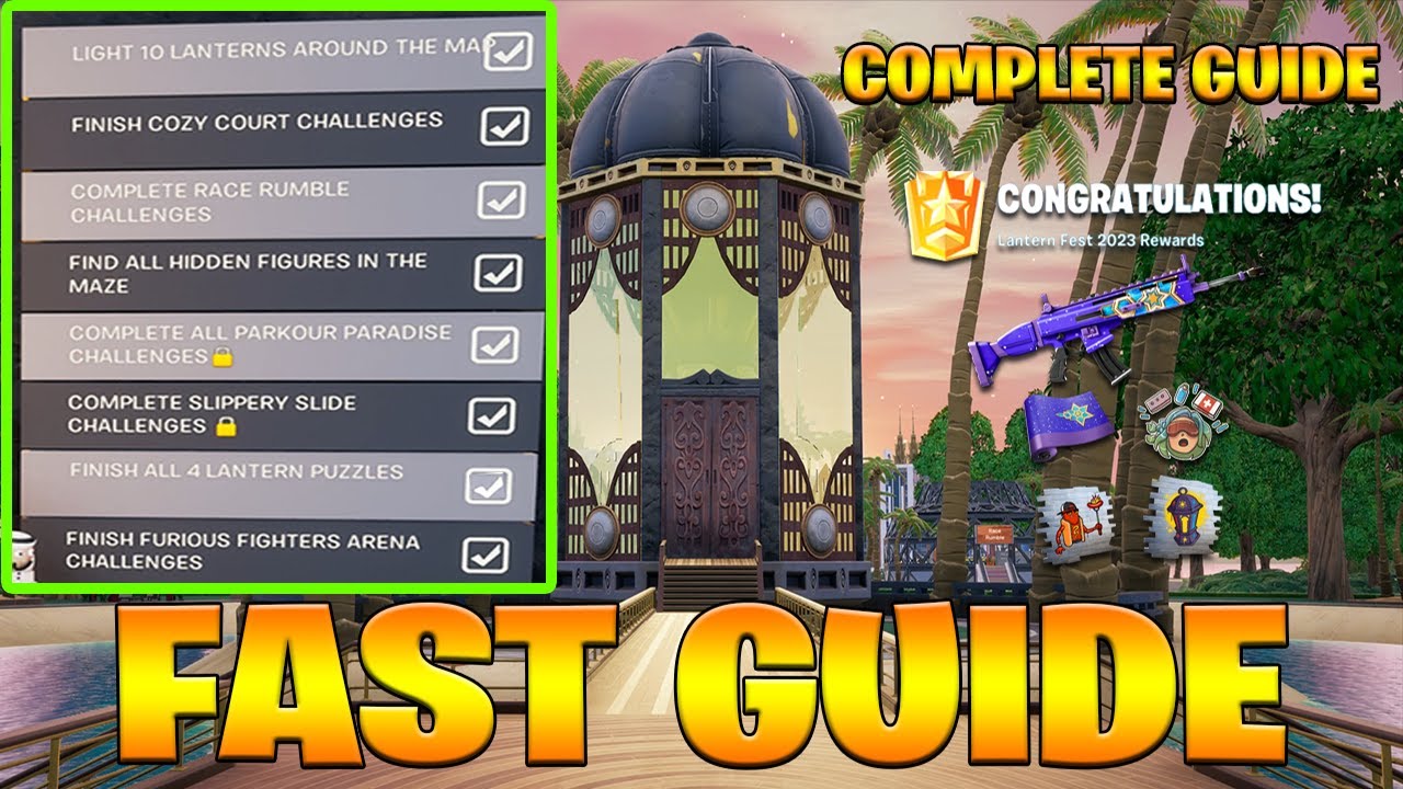 How To COMPLETE ALL LANTERN FEST TOUR MAP 2023 QUESTS CHALLENGES In