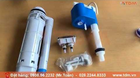 TDM.VN | Trên tay bộ xả bồn cầu Inax DTF-504V bệt C-504VAN, C-504VT, AC-808VN, C-702VN, 504, 808
