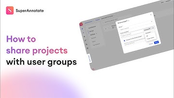 How to share projects with user groups