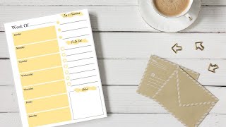 How to make a weekly planner printable