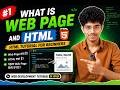 #1 What is HTML and Web Page? | HTML Tutorial for Beginners in Hindi | Web Development Course