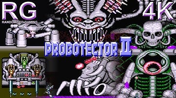 Probotector II: Return of the Evil Forces / Super C / Super Contra - NES -  All Bosses [4K50]