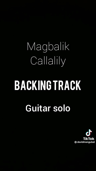 Backing Track | Guitar solo | Magbalik