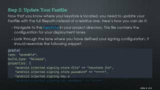 How to Fix the Keystore file 'keystore.jks' not found Error in Fastlane Profile