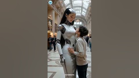 Robot Girl’s First Kiss in Public 🤖 | Emotional AI Moment #robot #shorts #humanoid #aiart