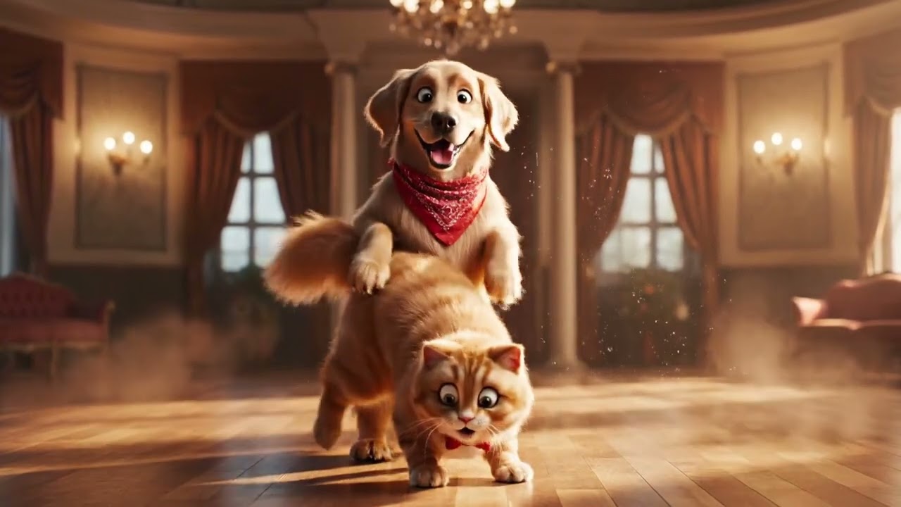 Cat & Dog Swing Dance – Firefly Animation Gone Wild! 😂🐱🐶