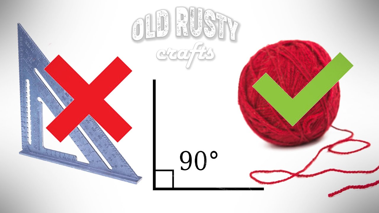 A 90-DEGREE angle WITHOUT an angle piece. Two ancient ways to mark.