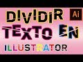 Cómo cortar/dividir texto o letras por la mitad. Aprende a personalizar tus textos en Illustrator