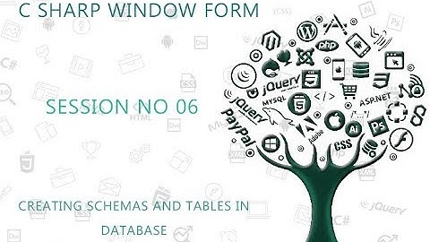 C# Tutorial Window Form  6  Creating Schema and Tables in the MySql Database