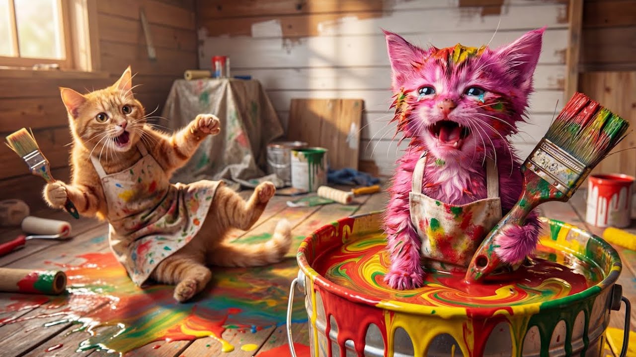 Pinky Fell Into Paint… The Ending Is So Emotional 😭