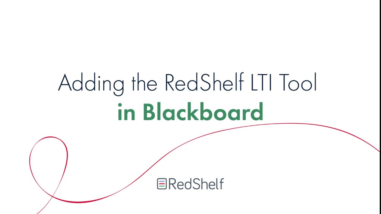 Instructor Steps for Adding the RedShelf LTI Tool in Blackboard – RedShelf  Solve